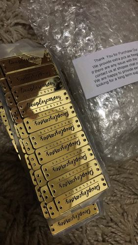 Customer photo review of Acrylic Label : Saiz 1.2 x 4.0 cm