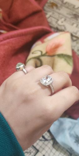 Customer photo review of Silver Classic Solitaire Ring