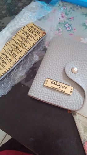 Customer photo review of Acrylic Label : Saiz 1.2 x 4.0 cm