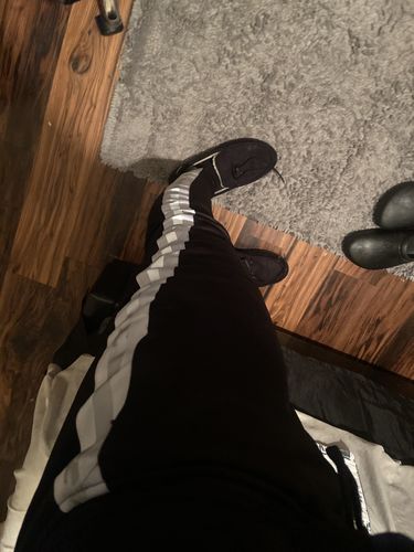 Customer photo review of Reflective Tape Track Pants Black (1A2-450)