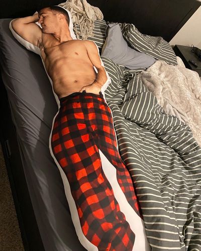 Customer photo review of Create A Custom Human Size Pillow