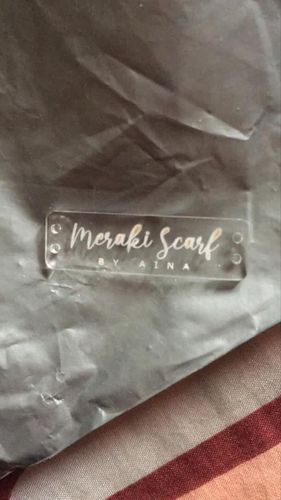 Customer photo review of Acrylic Label : Saiz 1.2 x 4.0 cm