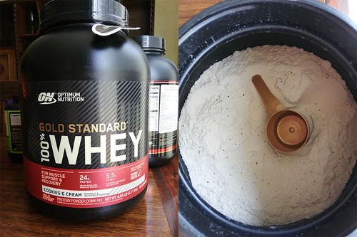 Customer photo review of Optimum Nutrition Gold Standard 100% Whey Proteina 5 Lb