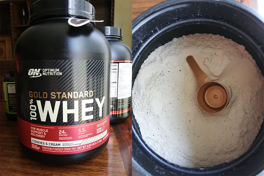 Customer photo review of Optimum Nutrition Gold Standard 100% Whey Proteina 5 Lb