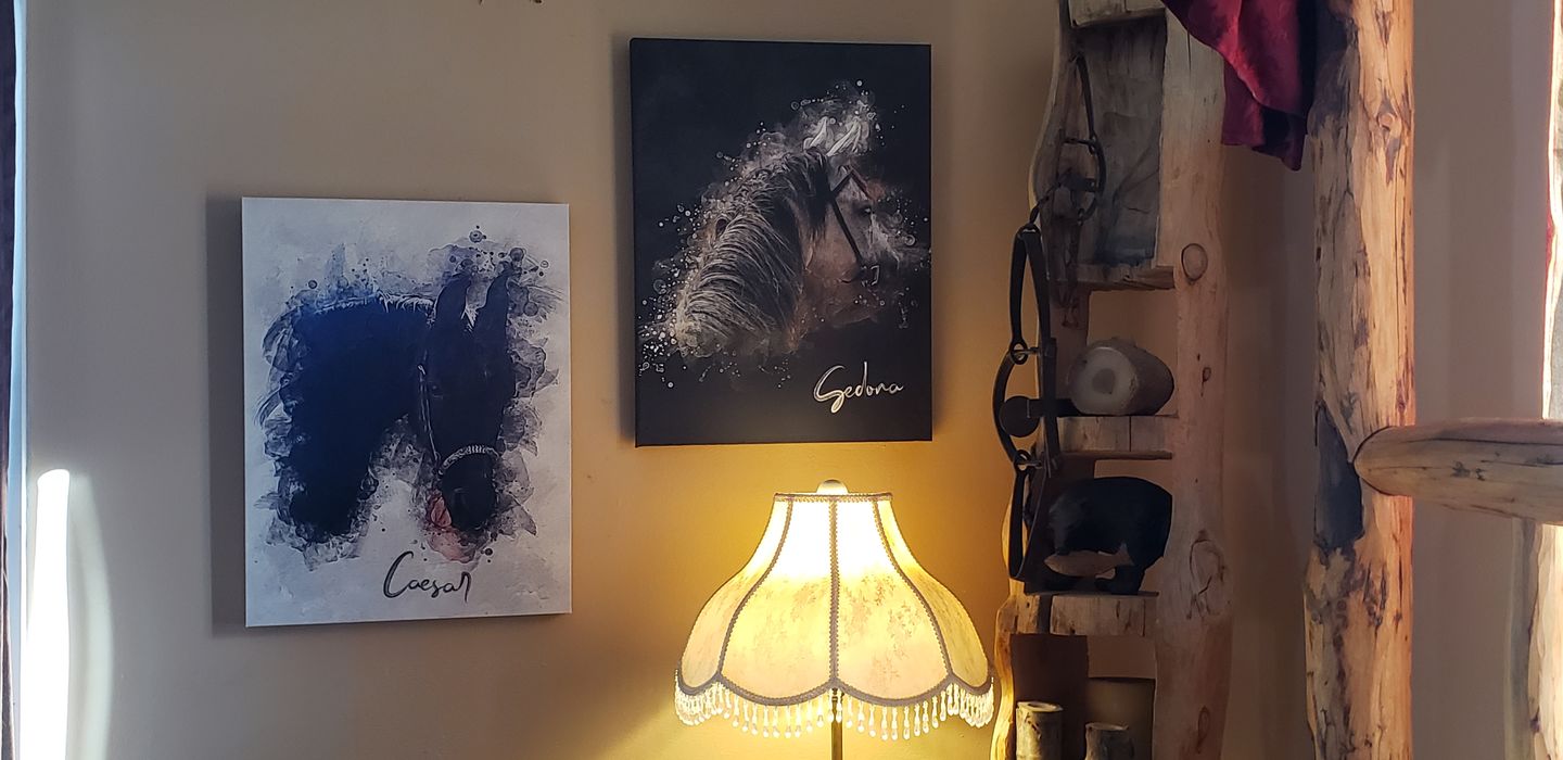 Customer photo review of Personalized Horse portrait