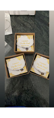 Customer photo review of AC Heart Initial Bangle Bracelet
