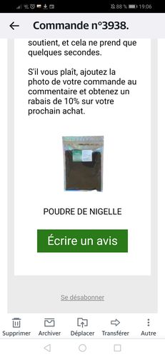 Customer photo review of POUDRE DE NIGELLE