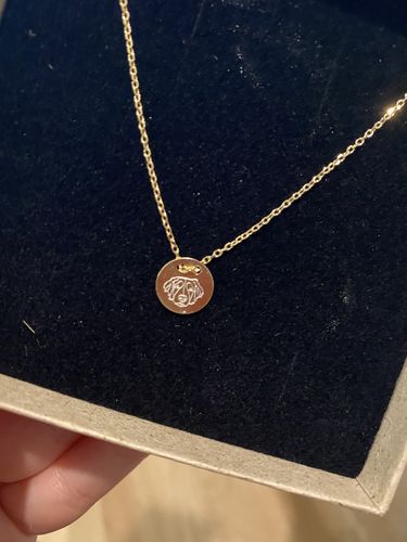 Customer photo review of Gold Dipped Lineart Love Halskette