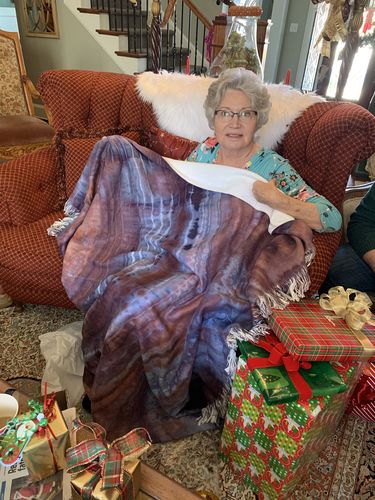 Customer photo review of Chenille Decorative Throw