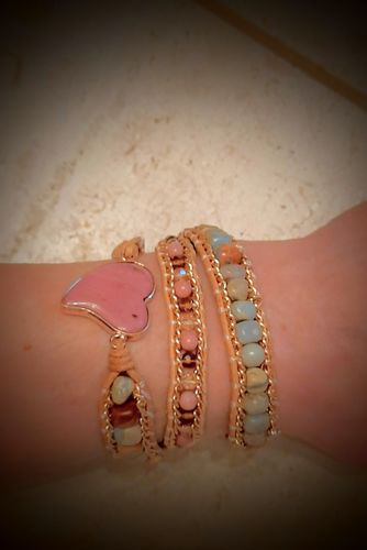 Customer photo review of RHODONIT-LIEBESSCHUTZ-WICKELARMBAND