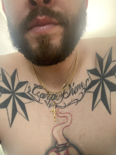 Customer photo review of Crucifix (Gold)
