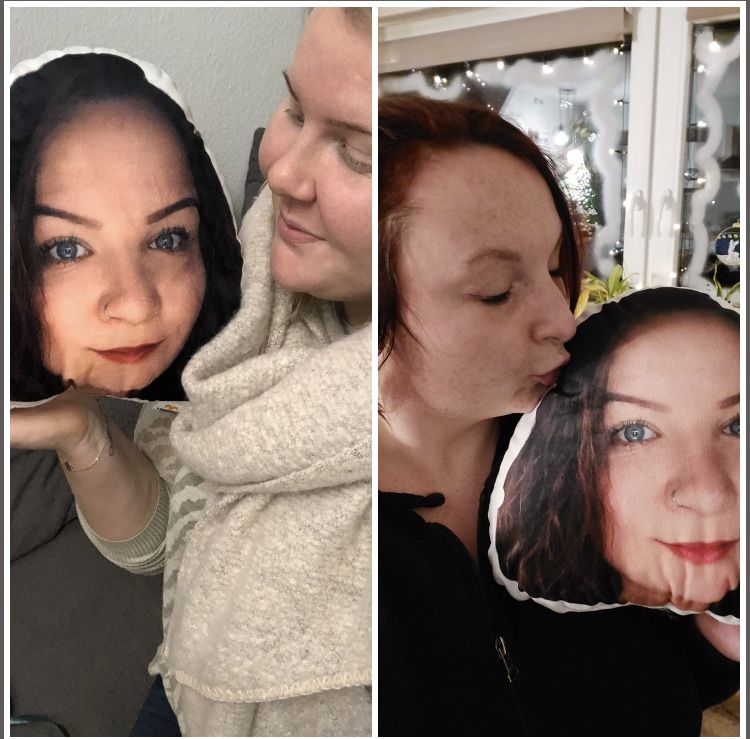 Customer photo review of Personalisiertes Gesichterkissen