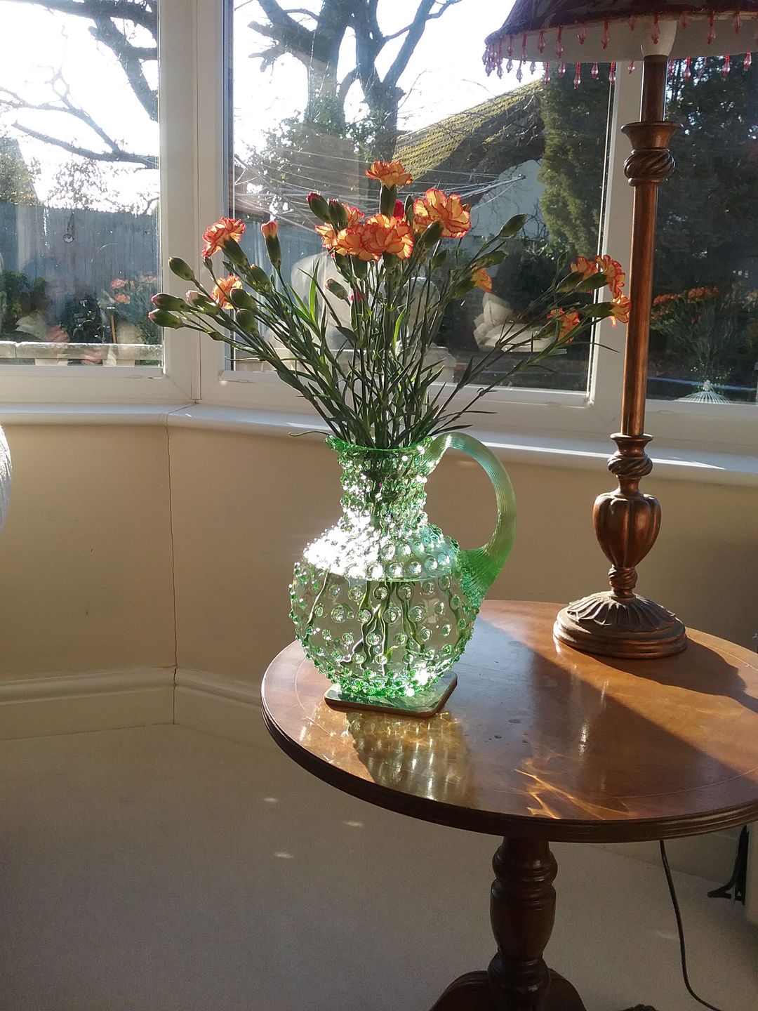 Customer photo review of Light Green Hobnail Jug
