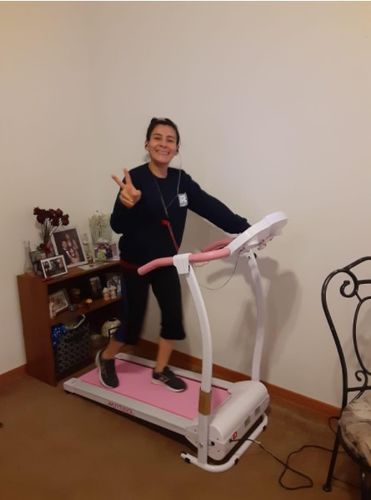 Customer photo review of Murtisol Folding Treadmill Electric Running Exercise Machine Home Gym Pink