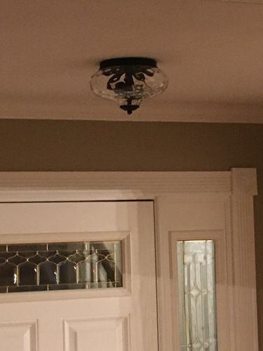 Customer photo review of Farmhouse Glass Flush Mount Ceiling Light