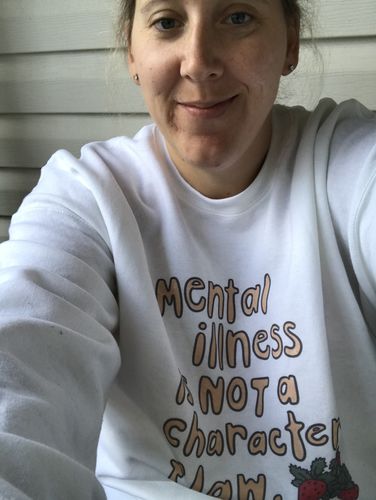 Customer photo review of Mental Health Is Health -- T-Shirt