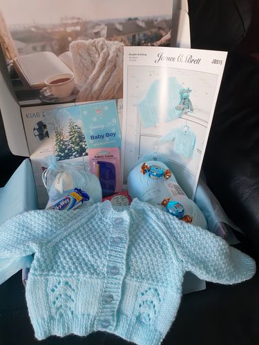 Customer photo review of Baby Mystery Knitting Box