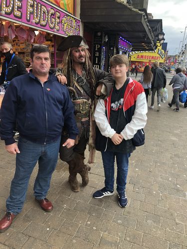 Customer photo review of Mens Classic Harrington Jacket - Navy