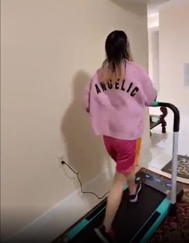 Customer photo review of Murtisol 2 in 1 Folding Treadmill, 1.5HP Under Desk Electric Treadmill, Portable Walking Machine for Home, Office & Gym