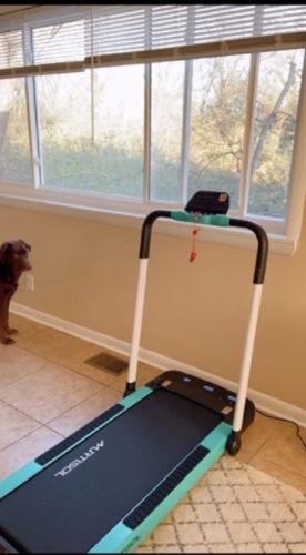 Customer photo review of Murtisol 2 in 1 Folding Treadmill, 1.5HP Under Desk Electric Treadmill, Portable Walking Machine for Home, Office & Gym