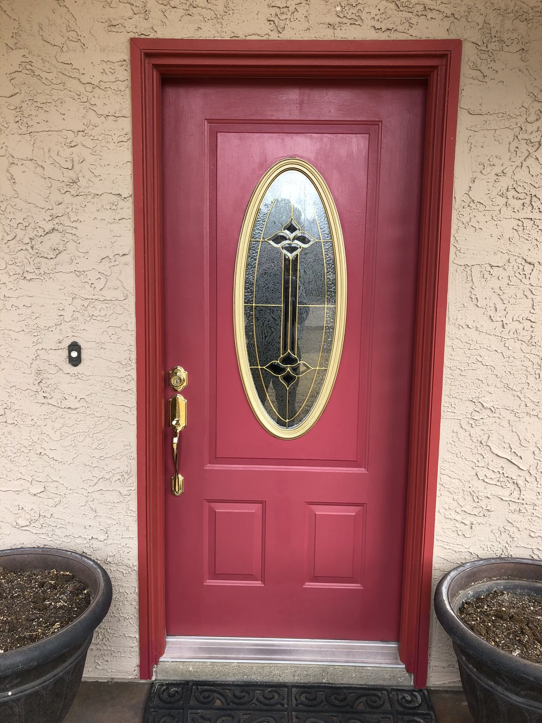Customer photo review of Small Oval 16" x 39" Frame Kit for 1" Glass