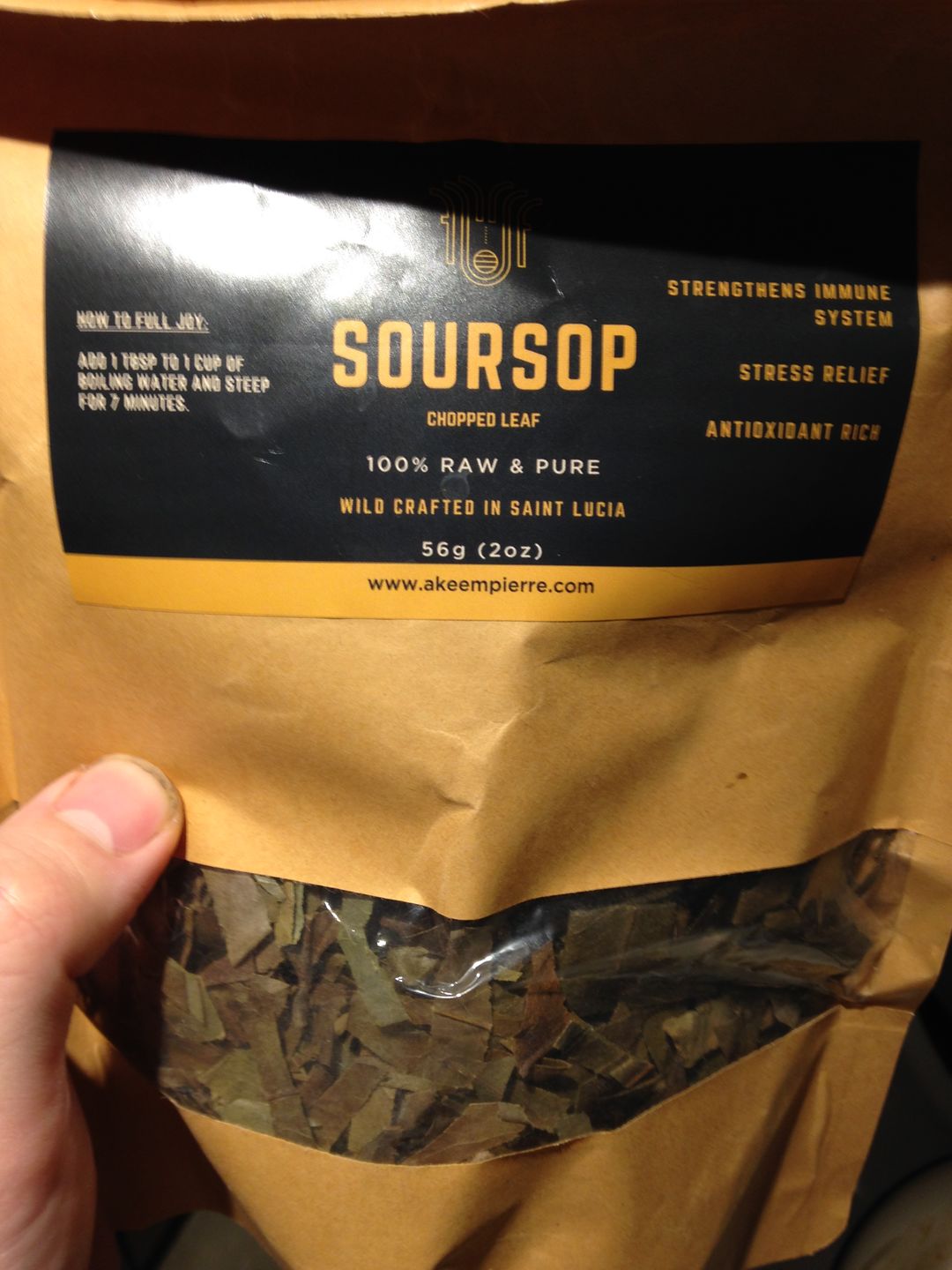 Customer photo review of Soursop Leaf