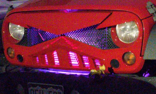 Customer photo review of Hawke Grille - Red for 07-18 Jeep Wrangler JK