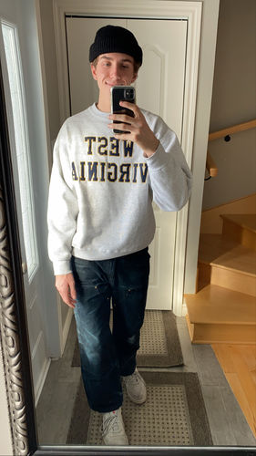 Customer photo review of Vintage University of West Virginia Sweatshirt Size XL