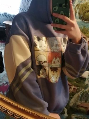 Customer photo review of Anime Oya Haikyuu Hoodie Bokuto Manga