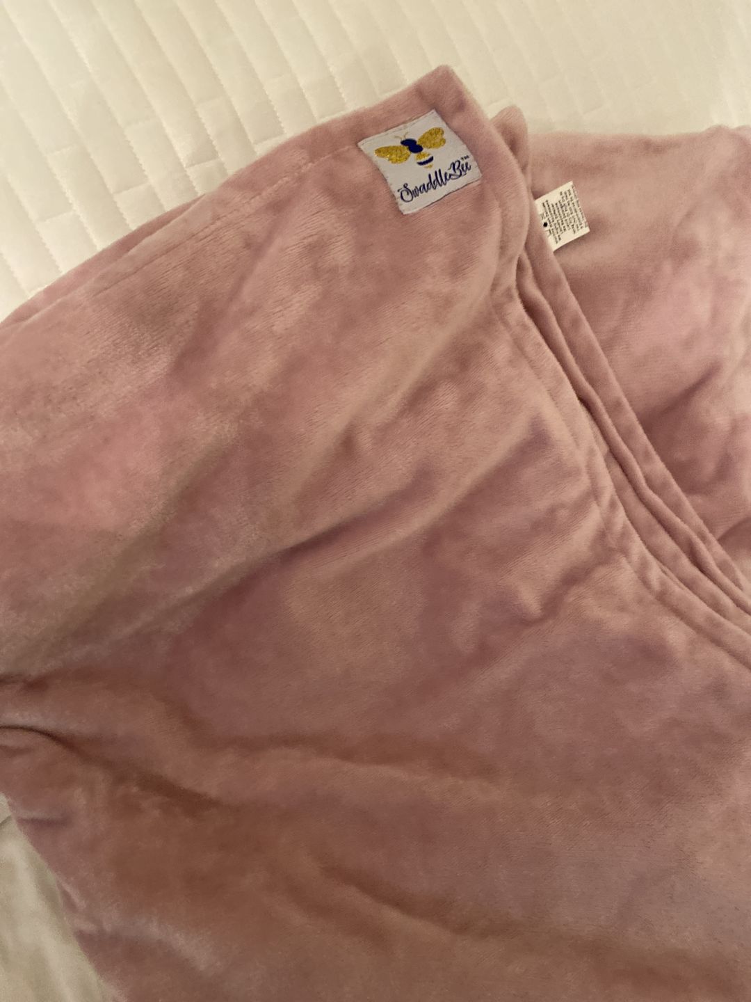 Customer photo review of BiggerBee Minky Throw Blanket Dusty Lavender **IN STOCK**