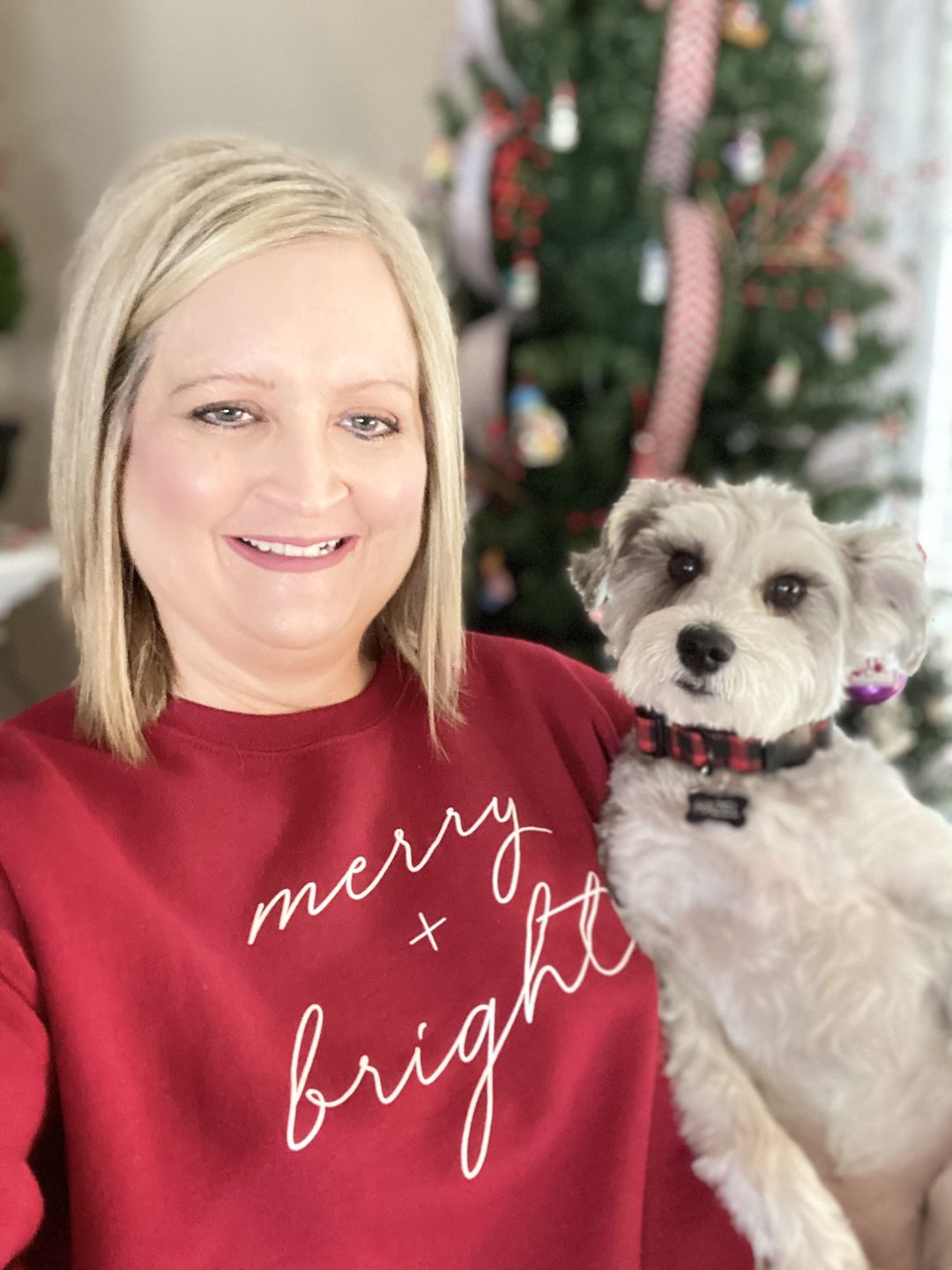 Customer photo review of Merry And Bright White Script