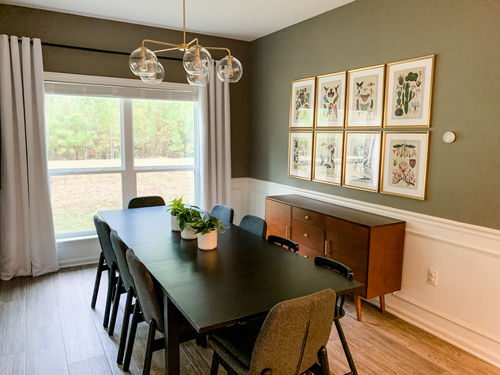 Customer photo review of Contemporary 5-Light Hand Blown Glass Globe Chandelier