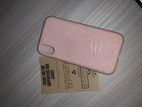 Customer photo review of Eco Friendly iPhone XR Phone Case - Whale in Blush Pink