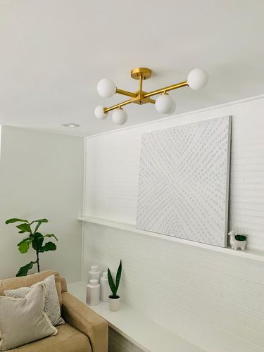 Customer photo review of Mid-Century Modern Sputnik Semi Flush Mount