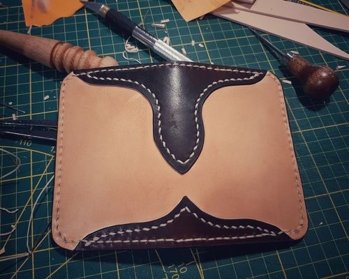 Customer photo review of No.68 | Leather Western Vertical Wallet (Template)