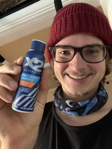 Customer photo review of X2 PERFORMANCE® Pre-Workout + Intra-Workout Shots