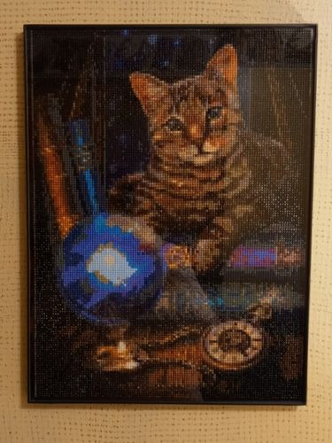Customer photo review of 5d Cat Diamond Painting Kit Premium-92