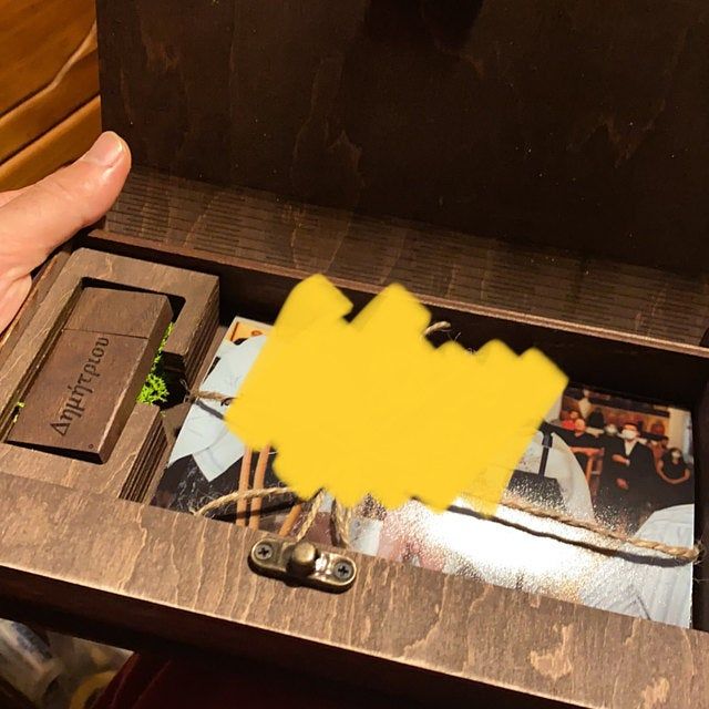 Customer photo review of Wedding Photo Box Wooden Memory Print Box