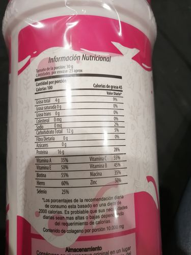 Customer photo review of Promo Batido Colageno Fresa Sin Endulzar con Uva Lioflizada Stevia Gratis