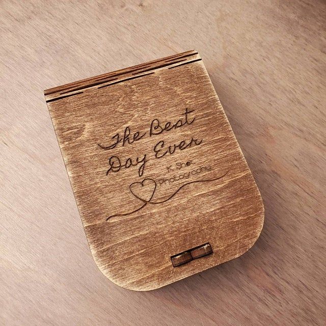 Customer photo review of Personalized USB Box with Wooden Flash Drive (option) for Wedding Photographers