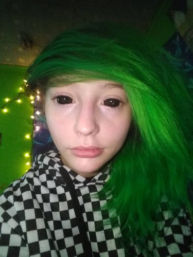 Customer photo review of Black Sclera 22mm Cosplay Contact Lenses