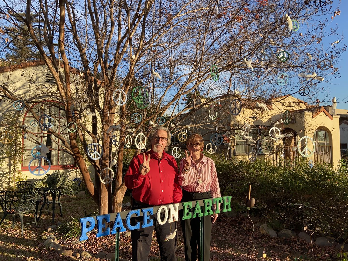 Customer photo review of Unfinished Wooden Peace Symbol Shape - Craft - up to 24" DIY