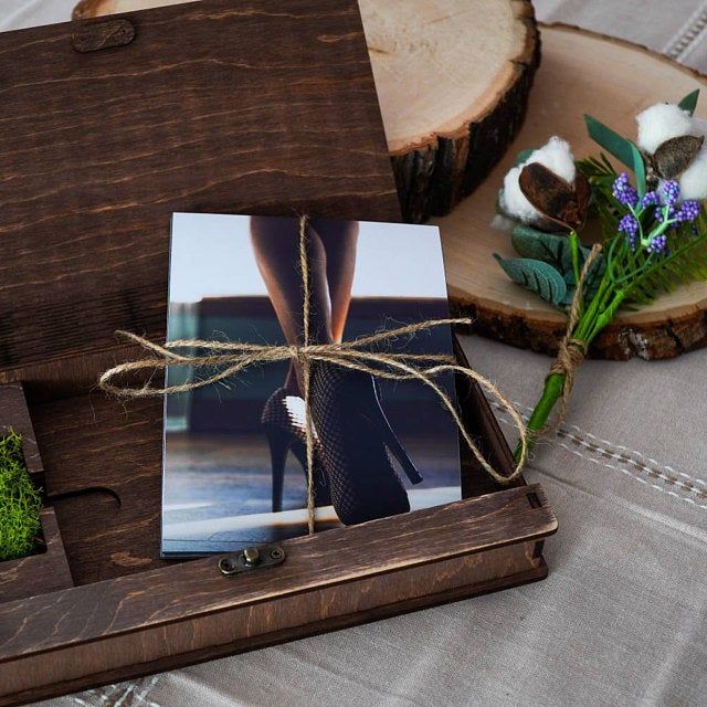Customer photo review of Wedding Photo Box Wooden Memory Print Box