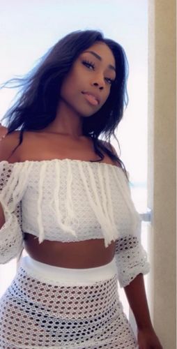 Customer photo review of Mesh Tassels Crop Top & Skirt Set