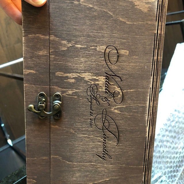 Customer photo review of Wedding Photo Box Wooden Memory Print Box