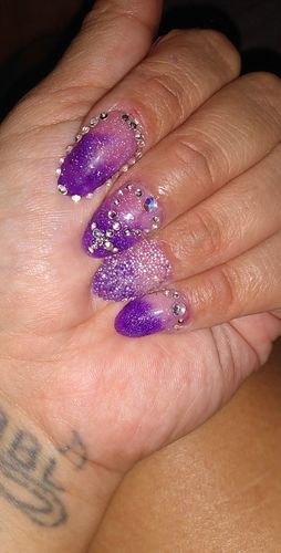 Customer photo review of Starry Night Whispers 6 Color Poly Nail Extension Gel Kit