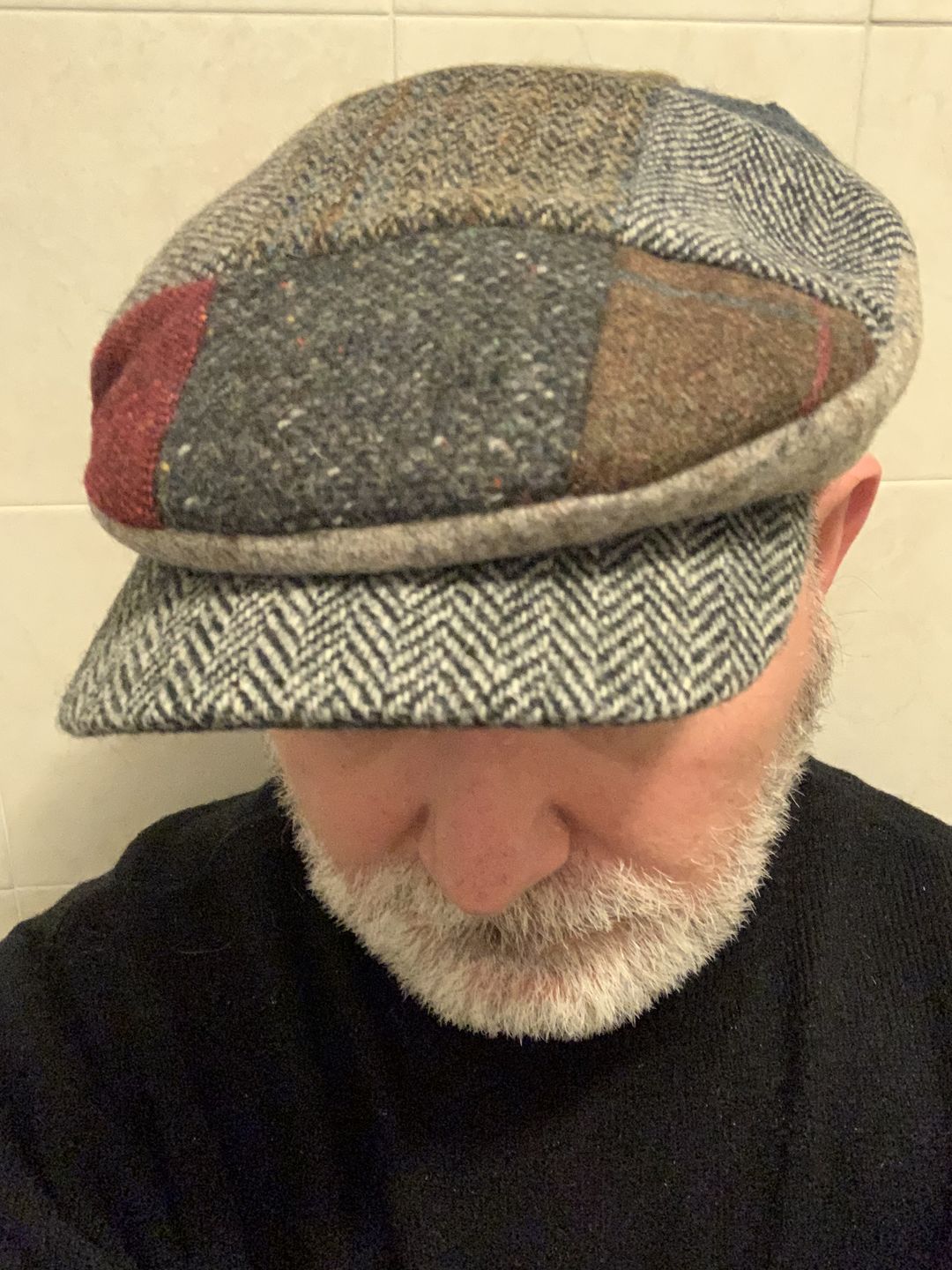 Customer photo review of Daithi Cap Patchwork Tweed