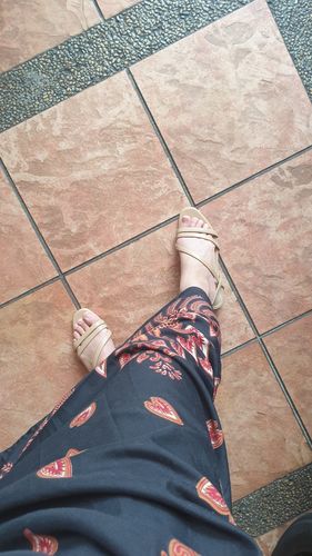 Customer photo review of Alicia Sandals in Nude