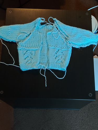 Customer photo review of Baby Mystery Knitting Box