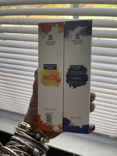 Customer photo review of Hair Growth Serum